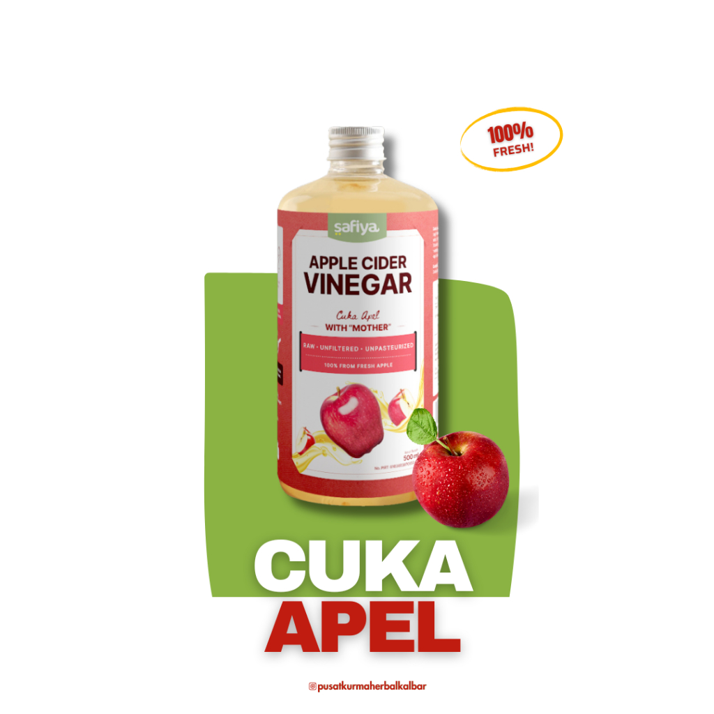 

Safiya Cuka Apel 250ml Fresh 100% Murni Apple Cider Vinegar