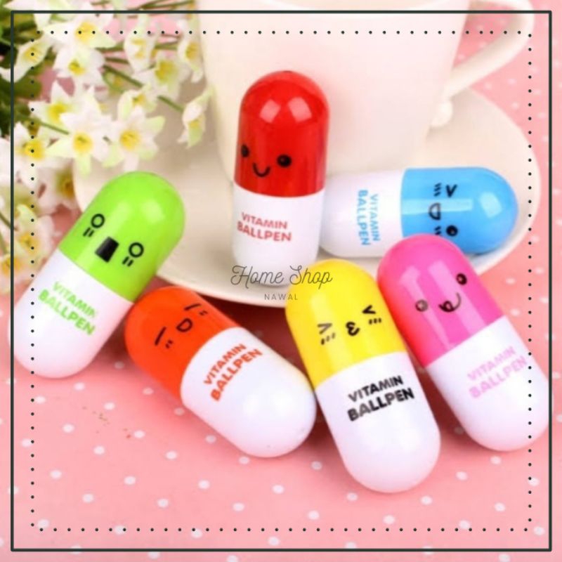 

-Homeshopnawalㅤ ~Pulpen Emoticon Vitamin / pulpen Unik / Pena Kapsul