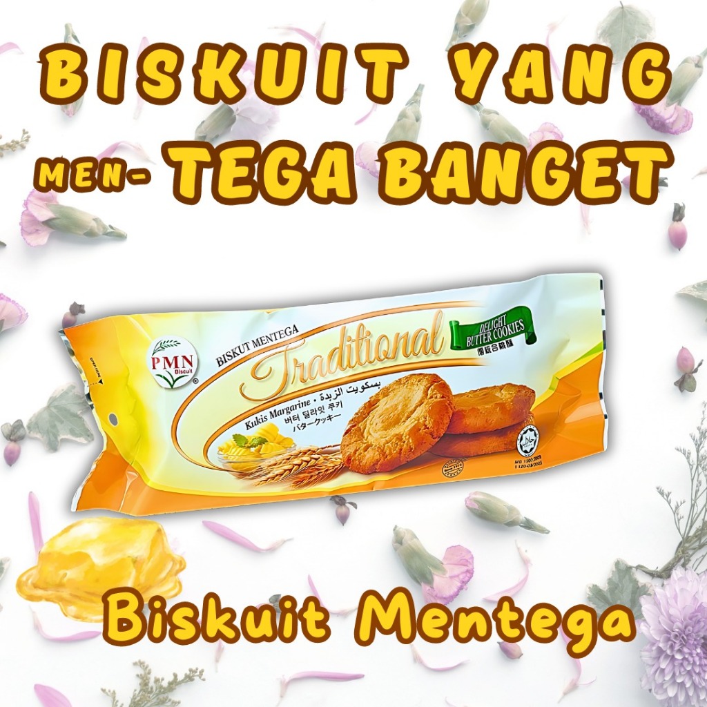 

PMN BISKUIT MENTEGA IMPORT MALAYSIA - Delight Butter Coockies Traditional Snack - Vegetarian HALAL