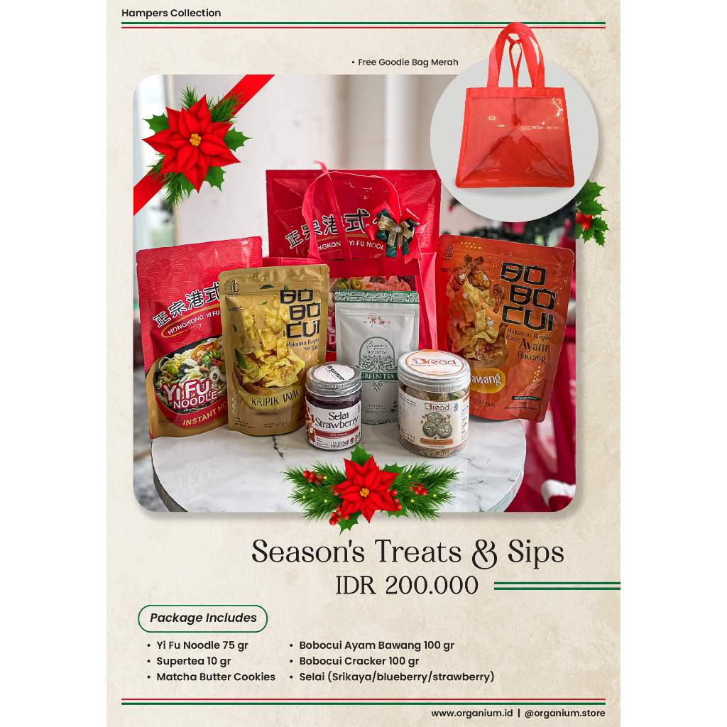 

Hampers Natal Christmas New Year Organium Paket Makanan + Minuman Season Treat