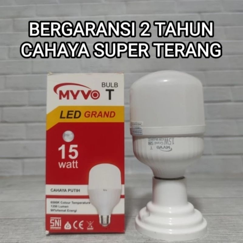 MYVO GRAND LAMPU LED T BULB CAPSUL 15W1 5WATT BOHLAM BERGARANSI