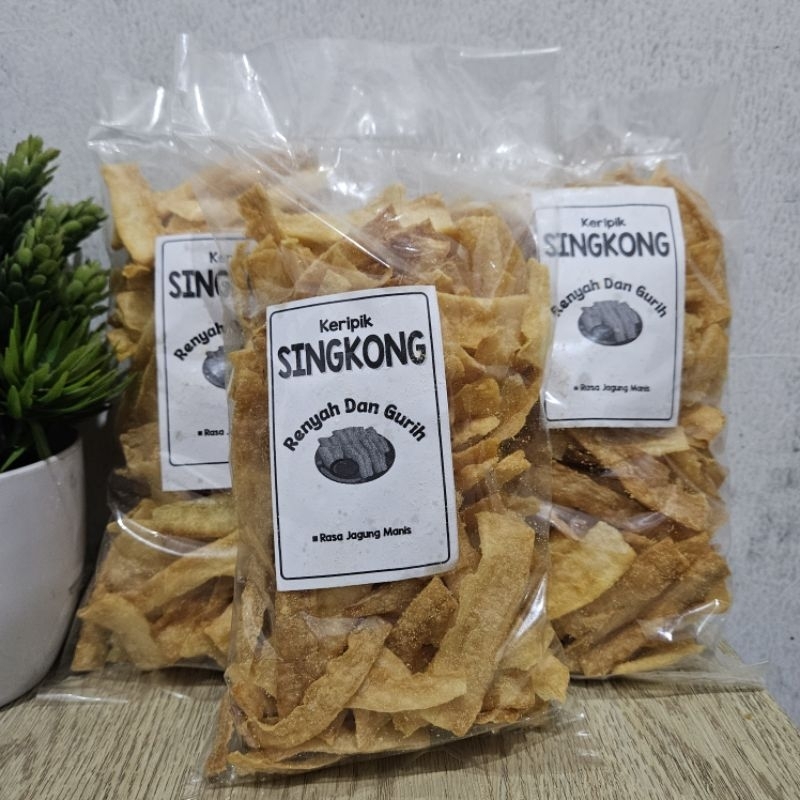 

Cemilan kripik singkong rasa jagung manis empuk