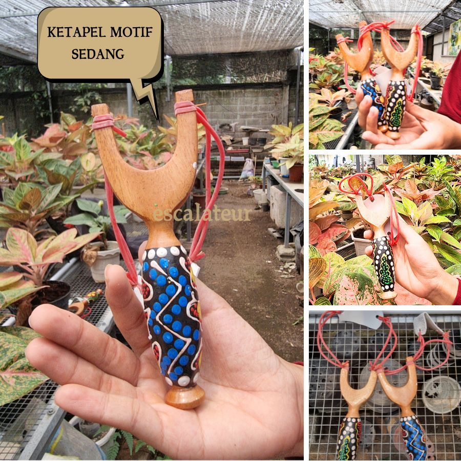 Mainan Jadul Ketapel Motif Ketapel Burung Plintengan Tradisional Asli Kayu