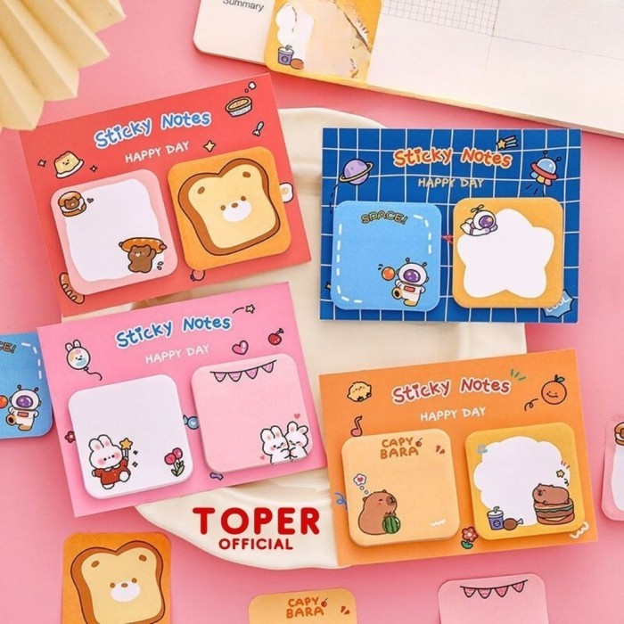 

Sticky Notes Isi 60 Lembar Model Kotak Persegi Lucu Full Color Stick Note Catatan Tempel Berwarna Happpy Day Cute Aesthetic Estetik