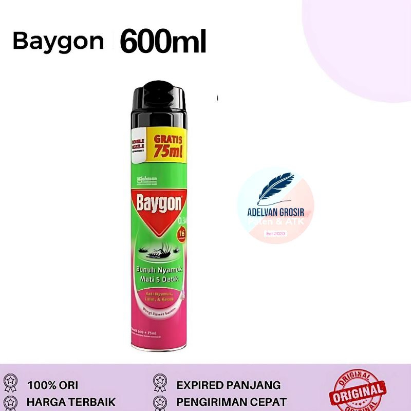 Baygon semprot anti nyamuk lalat & kecoa isi 600ml
