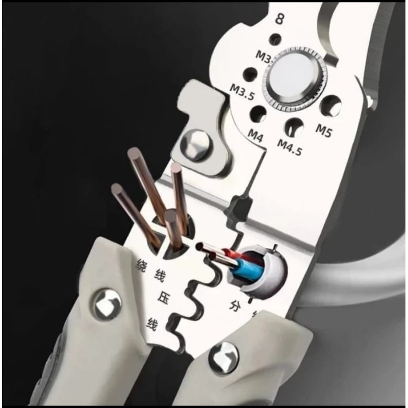 Tang dekrustasi kabel tang pengupas kawat tang pemotong multifungsi original