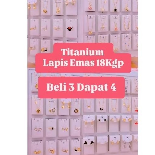 perhiasan Titanium Lapis emas 18kgp