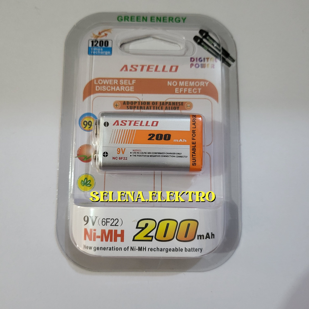 Baterai Kotak 9v, Baterai Rechargeable (bisa cas ulang)