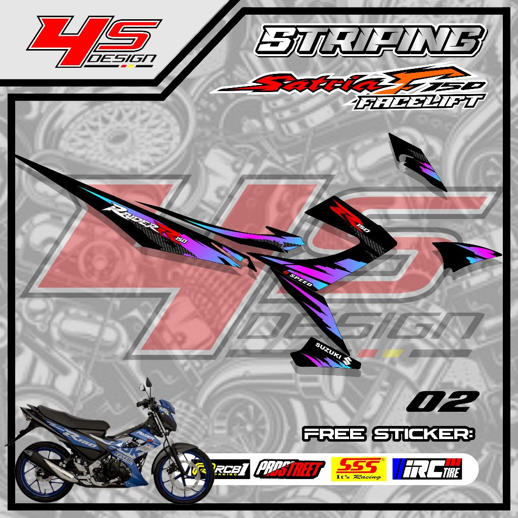 02 STICKER STRIPING SATRIA FU FACELIFT - STICKER STRIPING SATRIA FU FACELIFT