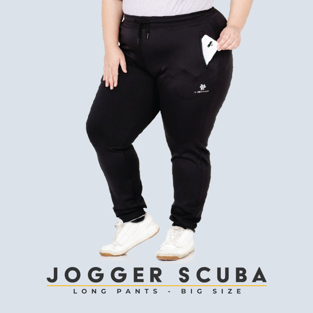 Tiento Celana Jumbo Jogger Panjang ukuran Besar Long Pants Big Size Joger Basic Sporty Pria