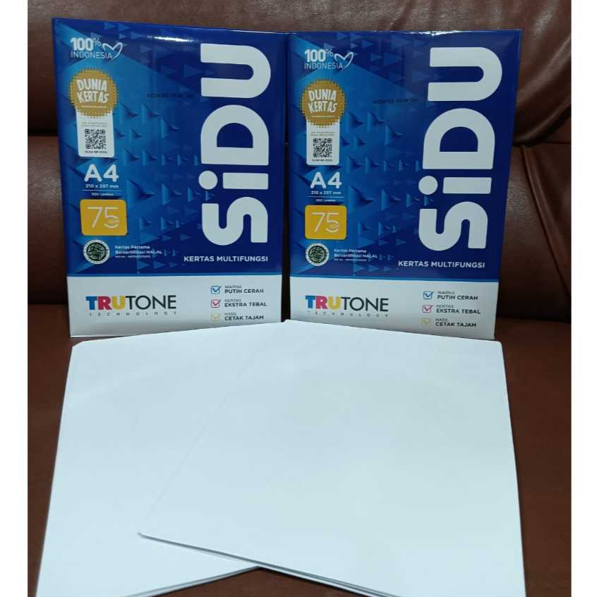 

Kertas HVS A4 SIDU 75 Grm / Kertas Putih HVS A4 500 Lembar