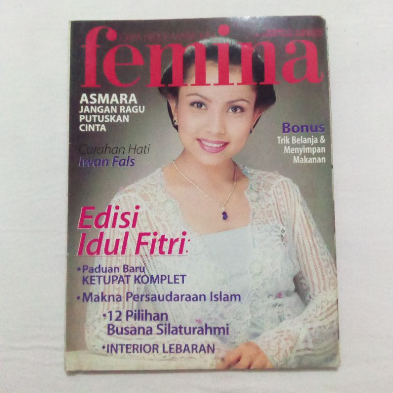 Majalah Femina Cover Mayangsari - Januari 1999