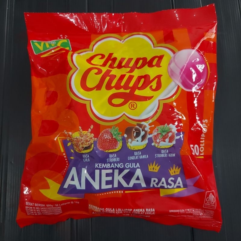 

Chupa Chups Kembang Gula Lolipop Aneka Rasa Pack Isi 50x12gr