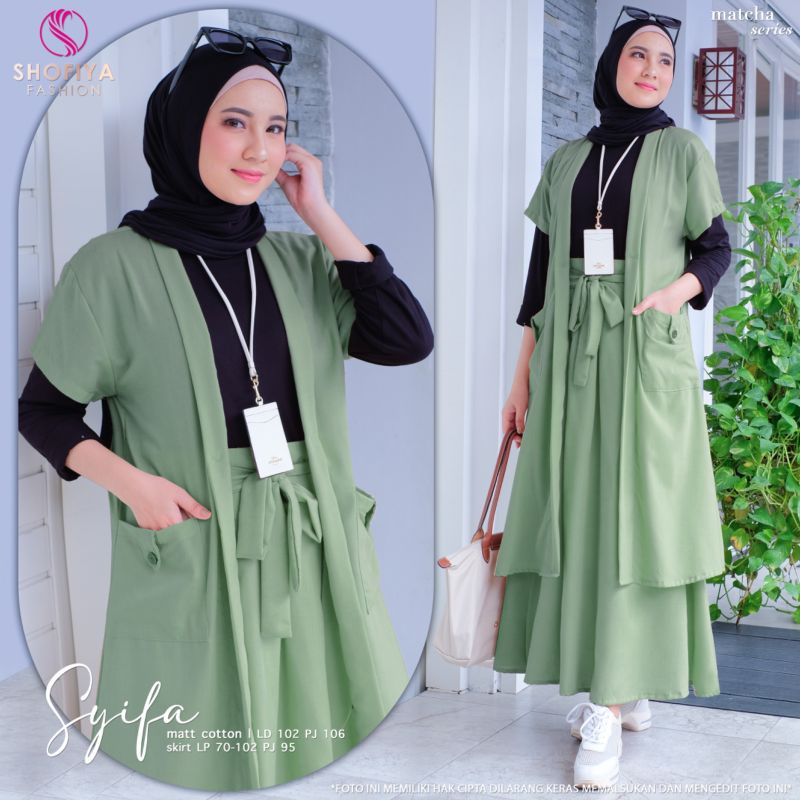(NEW) SETELAN SET WANITA FASHION MUSLIM// ALEXA - SYIFA ONE SET  BY SHOFIYA