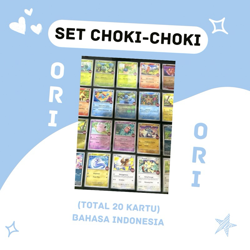 Complete Set Choki Choki Promo Card Pokemon TCG Indonesia