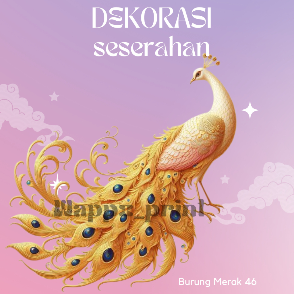 BURUNG MERAK HIASAN HANTARAN / HIASAN SESERAHAN PERNIKAHAN / HIASAN BUKET / Burung Merak Tema Pink