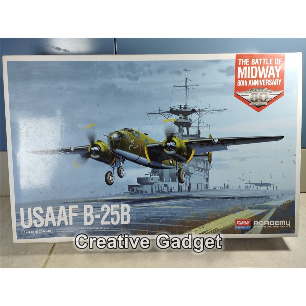USAAF B-25B Mitchell US Medium Bomber - Model kit Academy 1/48 - Doolitlle Raid - The Battle of Midw