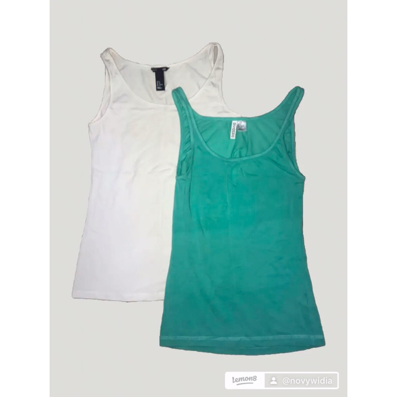 tanktop h&m/tanktop wanita/tanktop putih