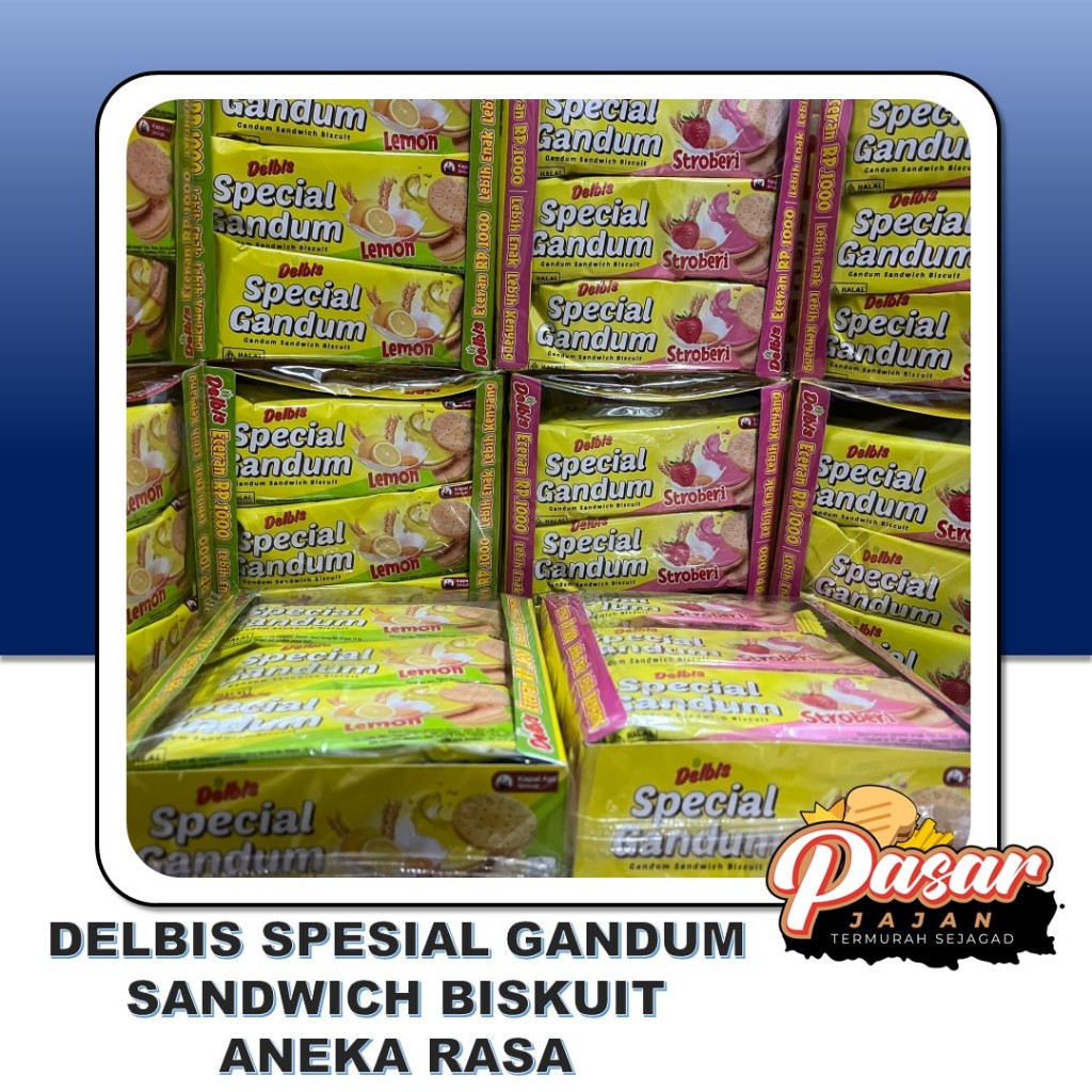 

Delbis Spesial Gandum Sandwich Biskuit Aneka Rasa Isi 19,4gr x 12pcs