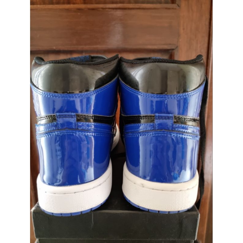 Sepatu Aj 1 High Blue Black Size 44