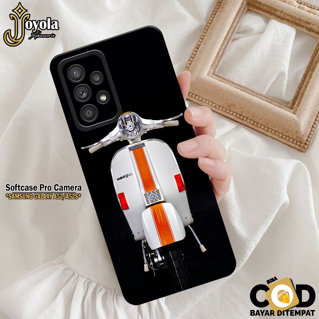 JOYOLA Case Samsung Galaxy A52/A52S Fashion Case Vespa Softcase Samsung Galaxy A52/A52S Pro Camera C