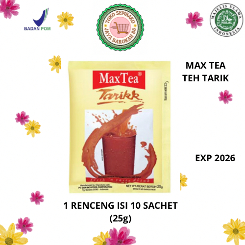 

MAX TEA TEH TARIK 1 RENCENG ISI 10 SACHET [25g]