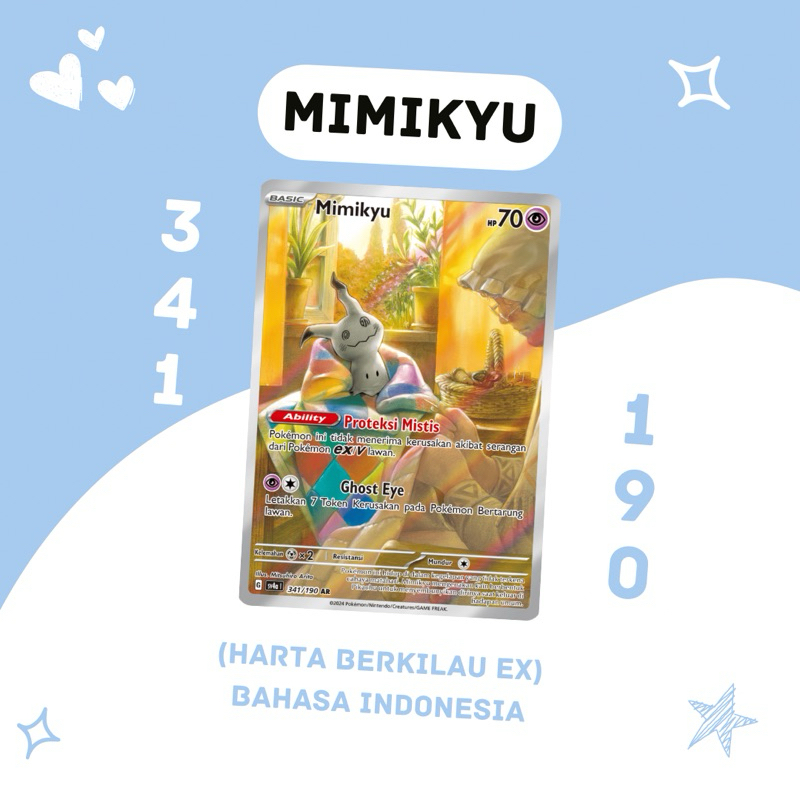 Mimikyu AR SV4A 341/190 Pokemon TCG Indonesia