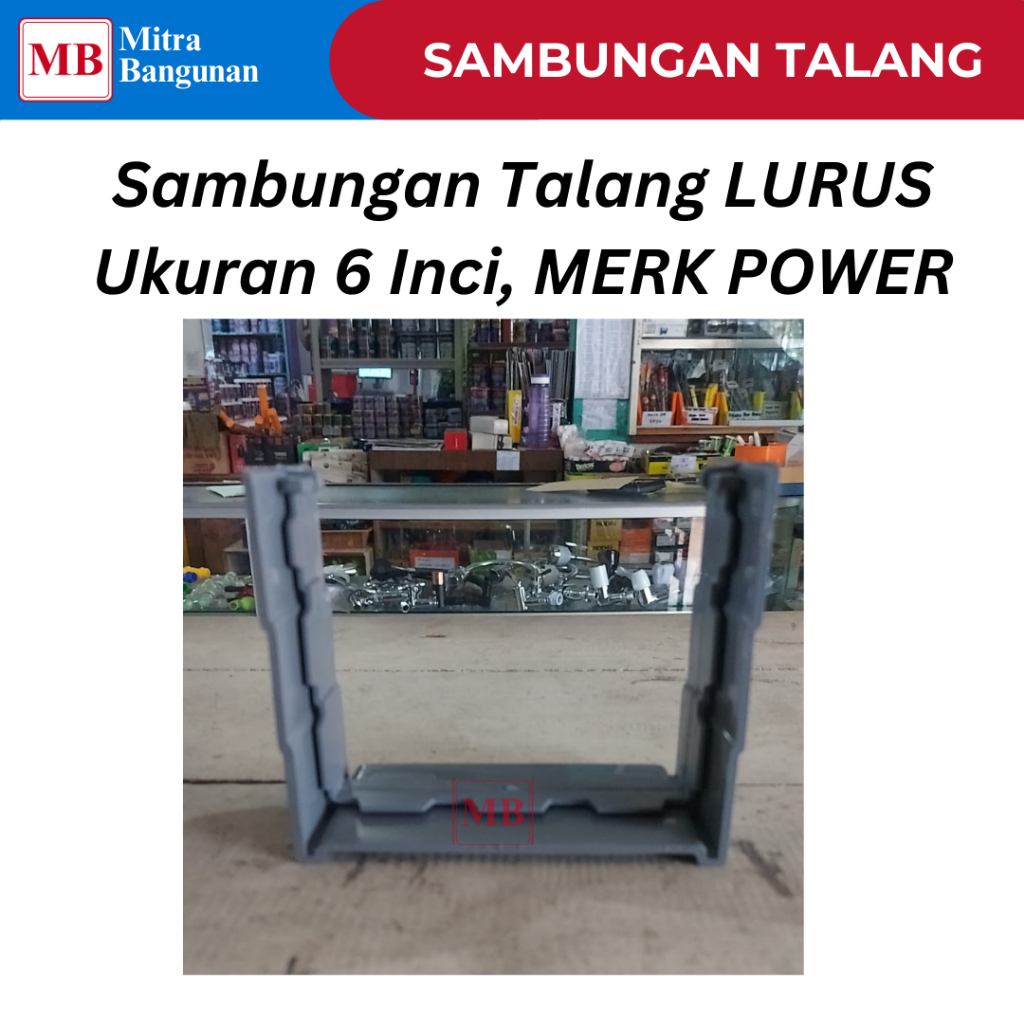 POWER SAMBUNGAN LURUS TALANG AIR KOTAK PVC 6 INCI MURAH TEBAL