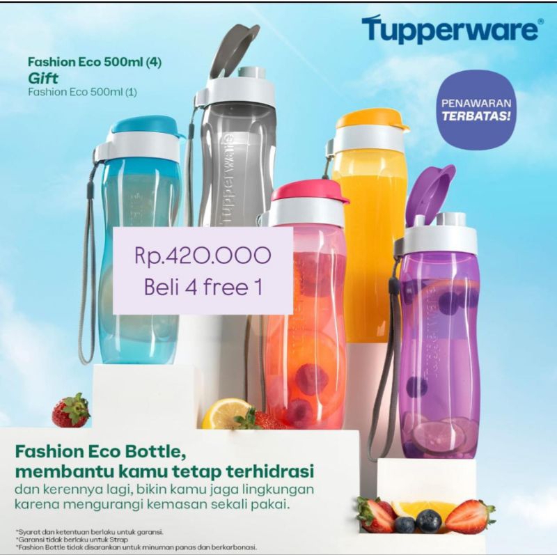 eco 500ml Tupperware eco bottle 500 ml botol Tupperware
