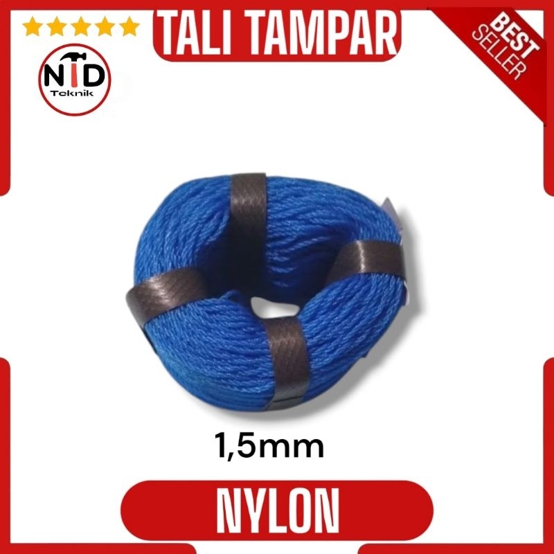 

Tali tampar / tali nylon 1,5 mm panjang 100 meter / Benang tampar / Tali tampar