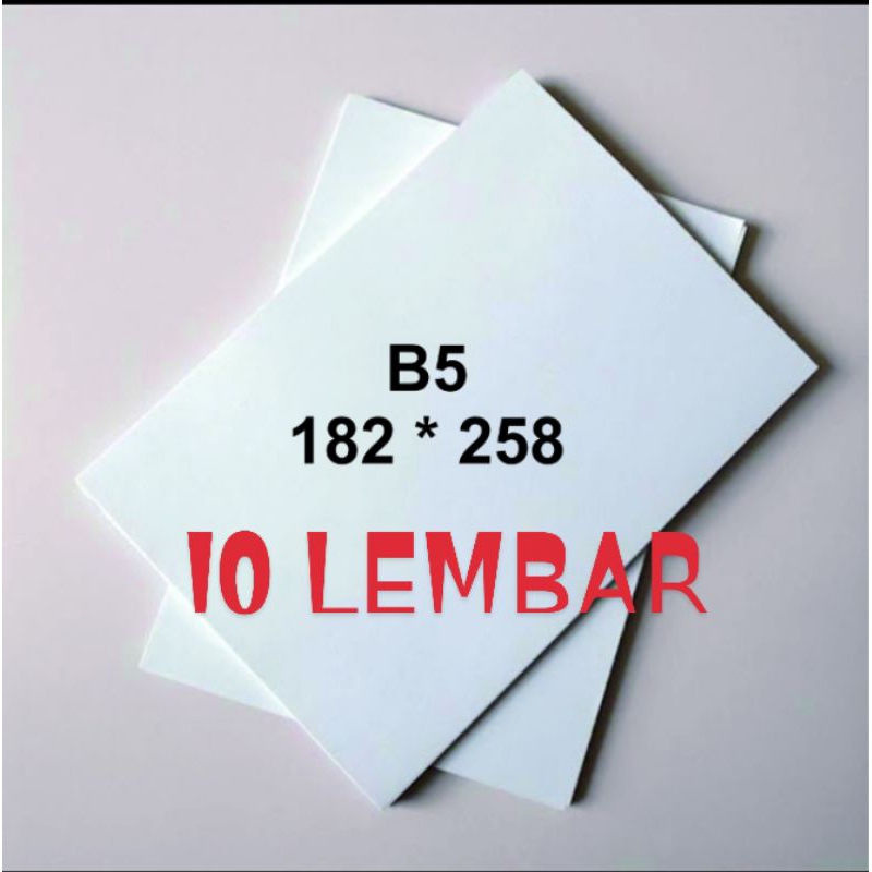 

10 LEMBAR KERTAS HVS UKURAN B5