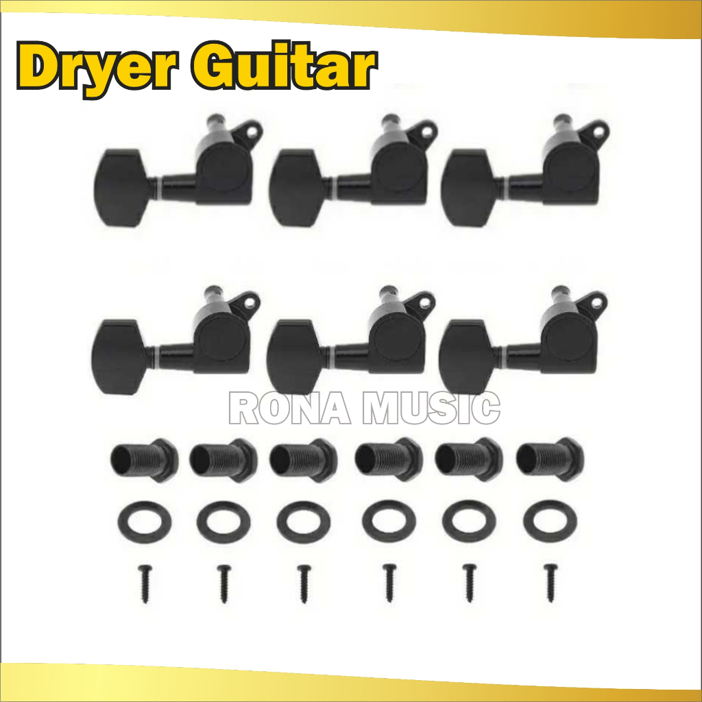 Puteran Gitar listrik Sejajar Dryer grover gitar elektrik sejajar Tuning peg machine sejajar