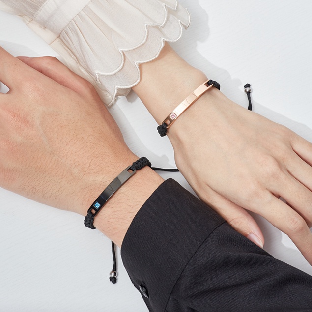STOKTERBARU OLEVS Gelang Couple Serut Perhiasan Fashion Perak Mawar Stainless Steel Gelang el GS114