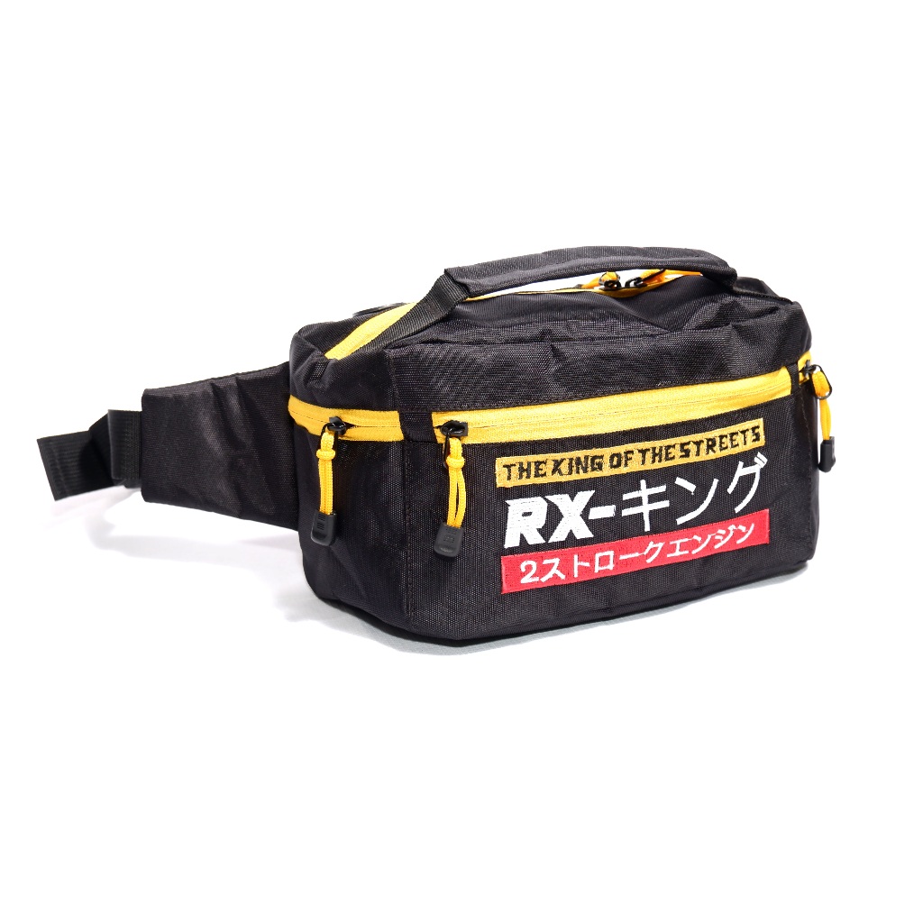 tas waistbag/slempang RX king Kuning kombinasi Meraah Putih