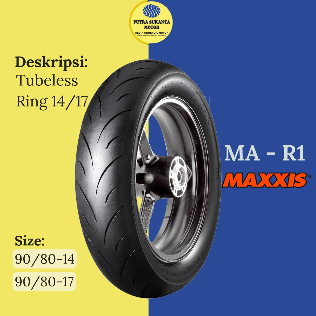 BAN MAXXIS MA-R1 90/80 ring 14/17 TUBELESS SOFT COMPOUND 100% Original