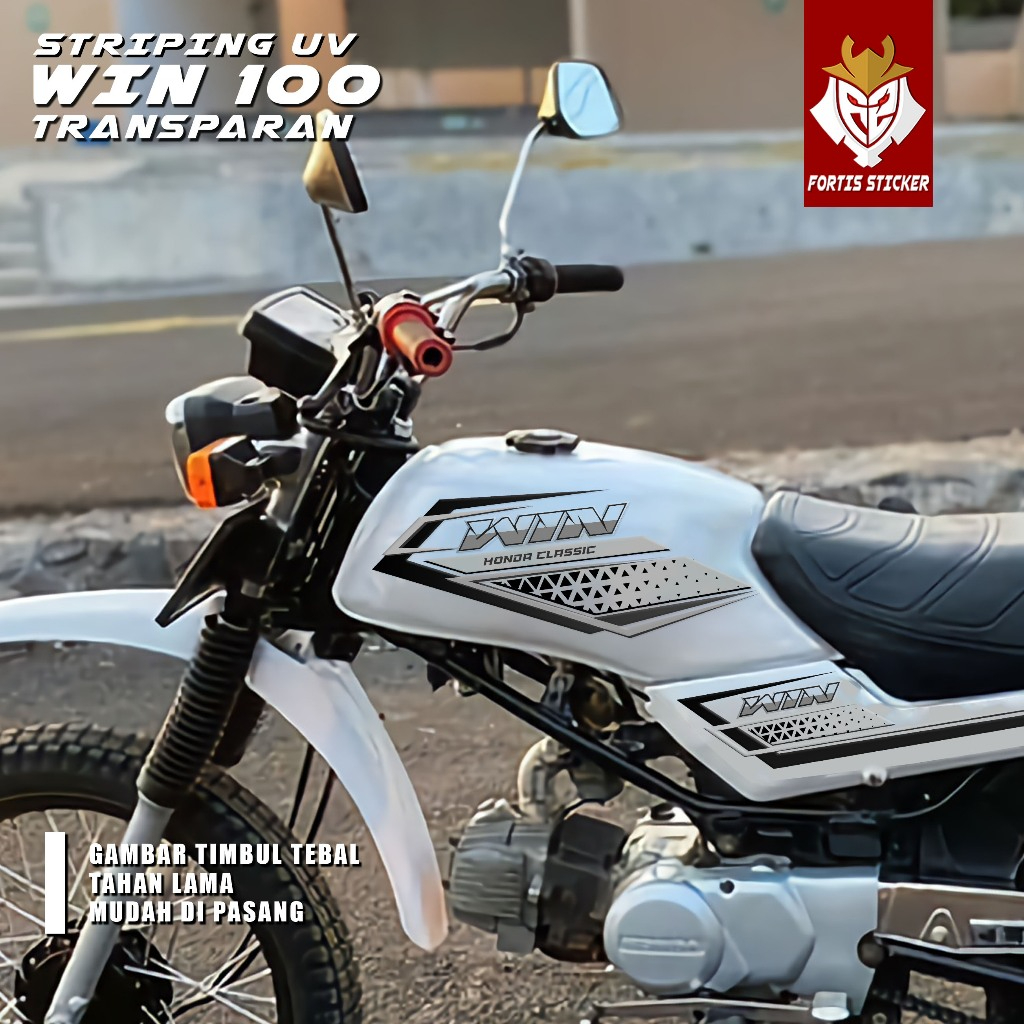 Striping Stiker Variasi Honda Win 100 original Win Full Body UV Transparan