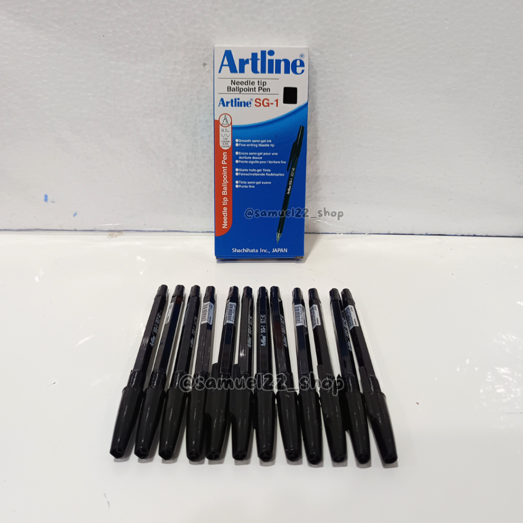 

Pulpen ARTLINE SG-1 0.7 Isi 12 pcs Tinta Hitam