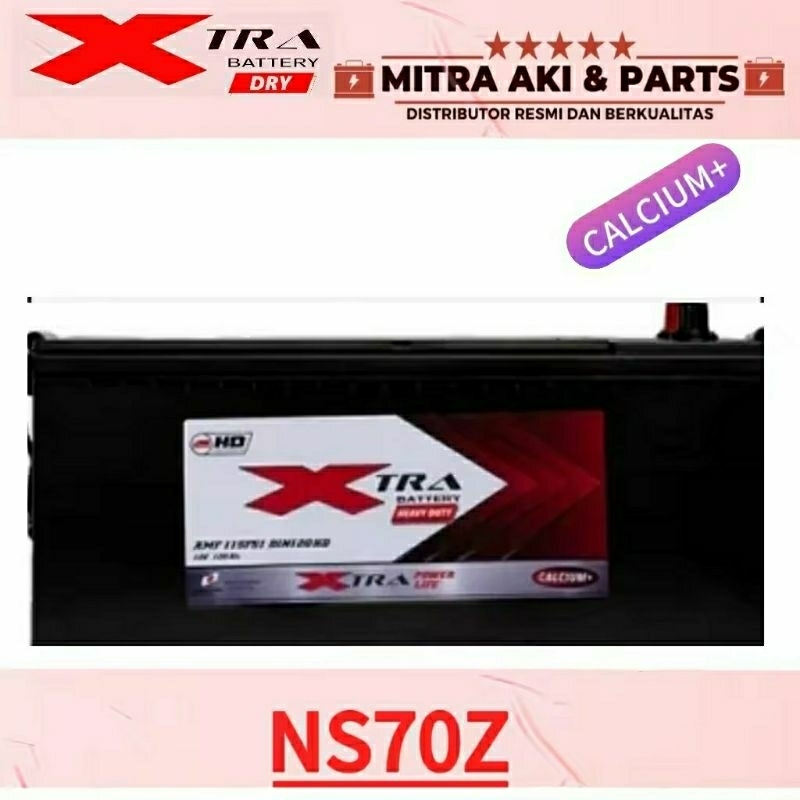 aki Xtra Supreme aki mobil Elf NHR 55 Type NS70Z aki kering kualitas Xtra dan tahan lama