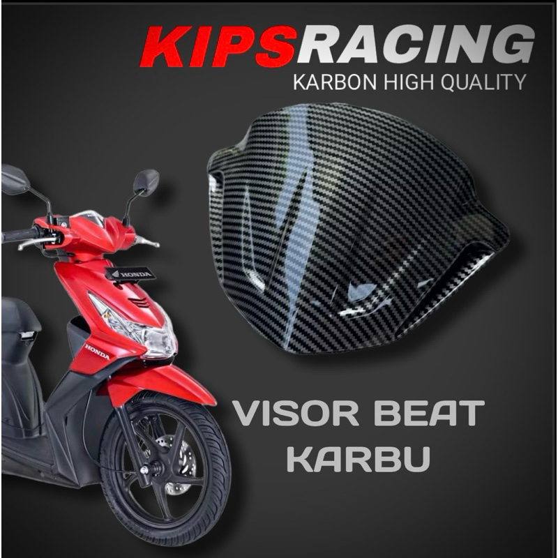 visor beat karbu carbon visor beat karburator karbon variasi beat karbu