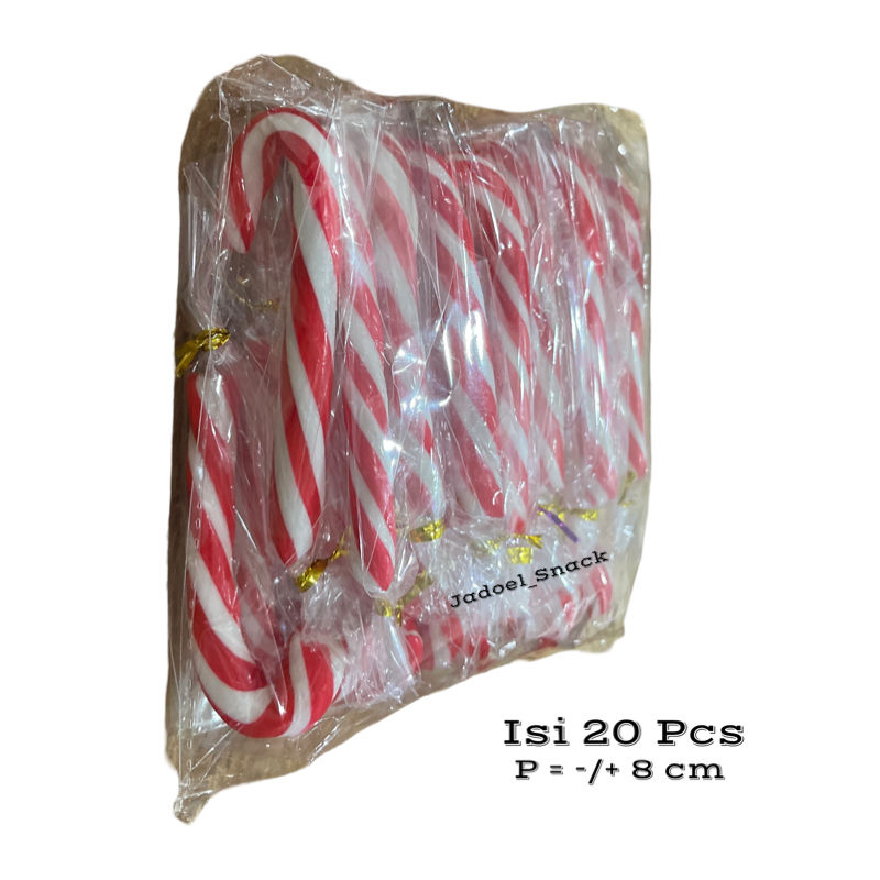 

Permen Lolipop Tongkat 8 cm isi 20 Pcs - Candy Christmas - Permen Natal Rasa Manis by Jadoel_Snack