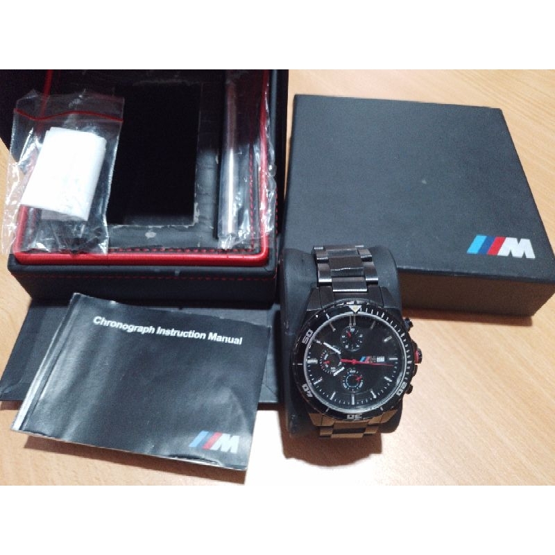 Jam tangan BMW Chronograph IIM original Preloved Fullset