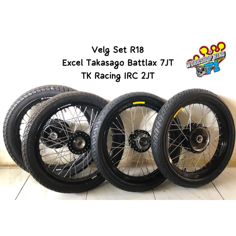 velg pelek tk racing 160 185 18 full set rx king original like new