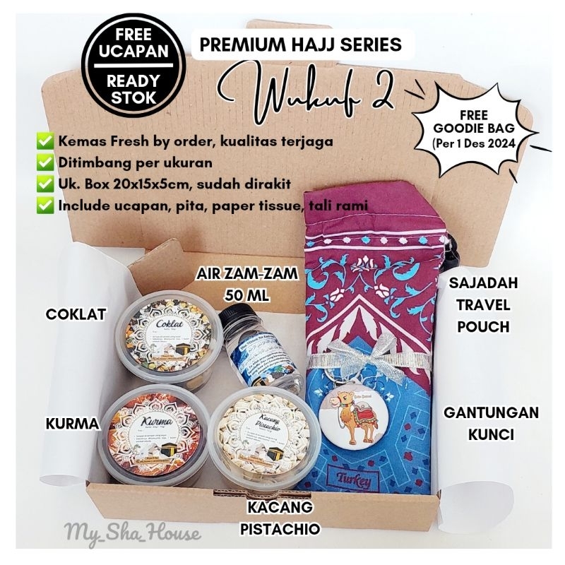 

Hot Product Hampers Wukuf Premium Series Paket Oleh-Oleh Haji Umroh Sajadah Lebaran Camilan Snack