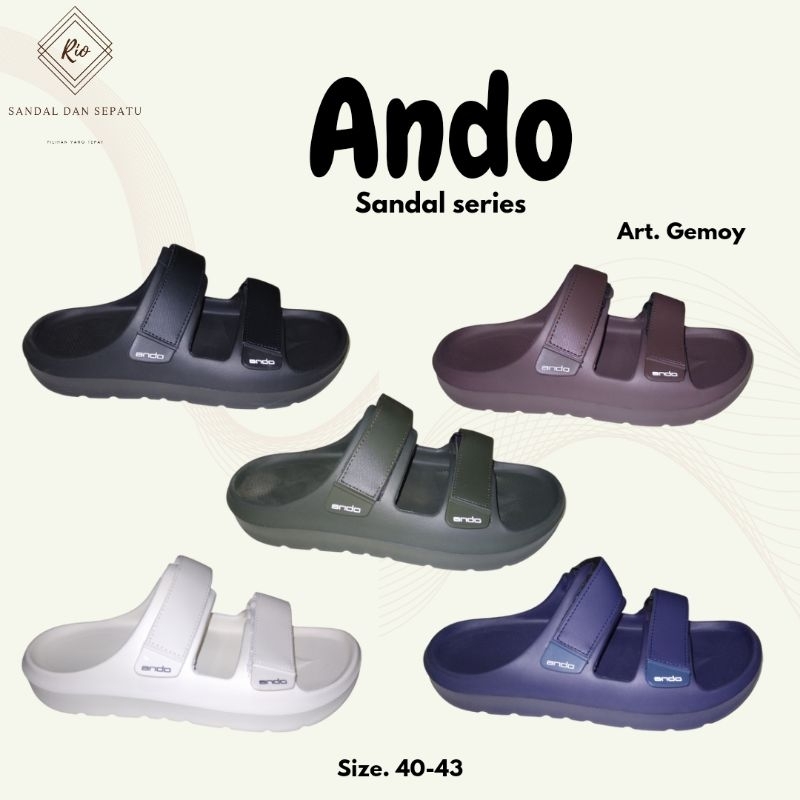 SANDAL SELOP KARET PRIA DEWASA//SELOP ANDO GEMOY BAN 2