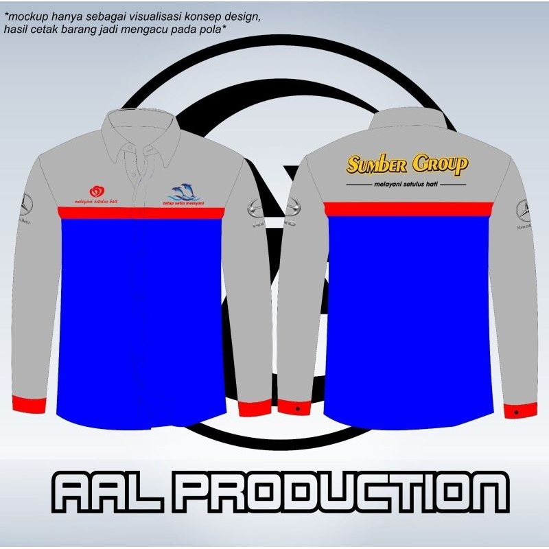 KEMEJA SUMBER GROUP FULL BORDIR BEBAS REQUEST NAMA DAN DESAIN