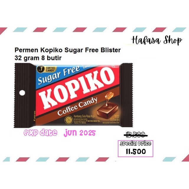 

Permen Kopiko Sugar Free Blister 32 Gram 8 butir