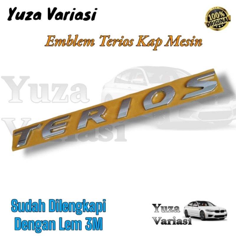 Emblem Tulisan Terios Chrome Kap Mesin Original Daihatsu Terios // Emblem Tulisan Terios Original Ka