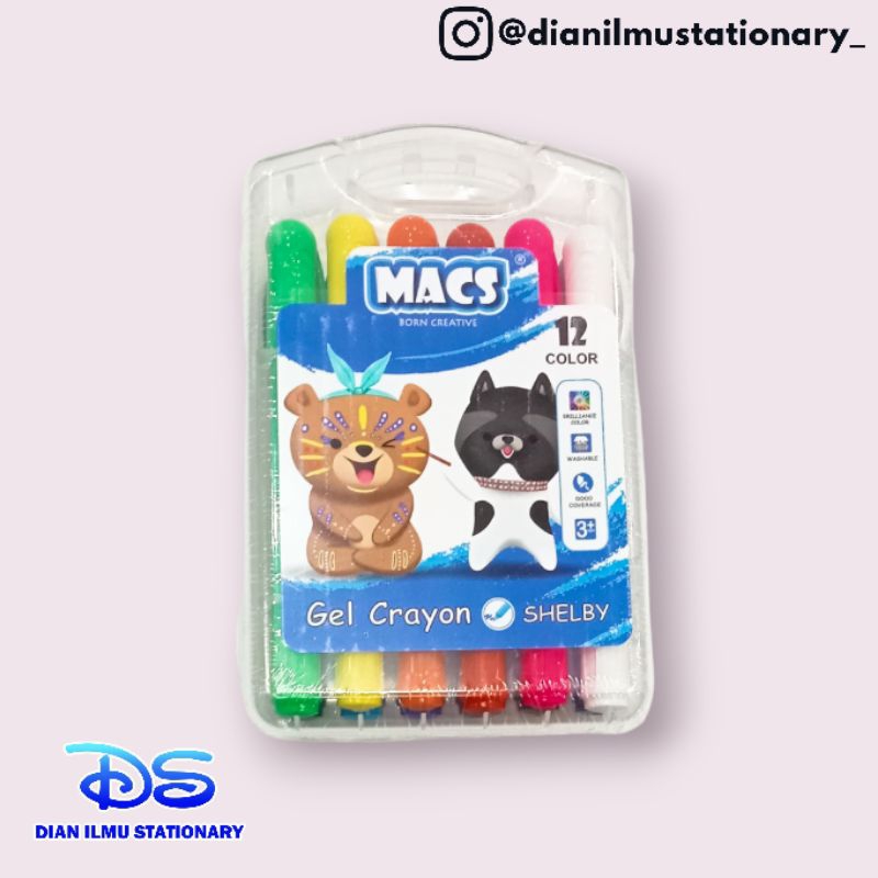 

MACS Gel Crayon Shelby 12 Warna