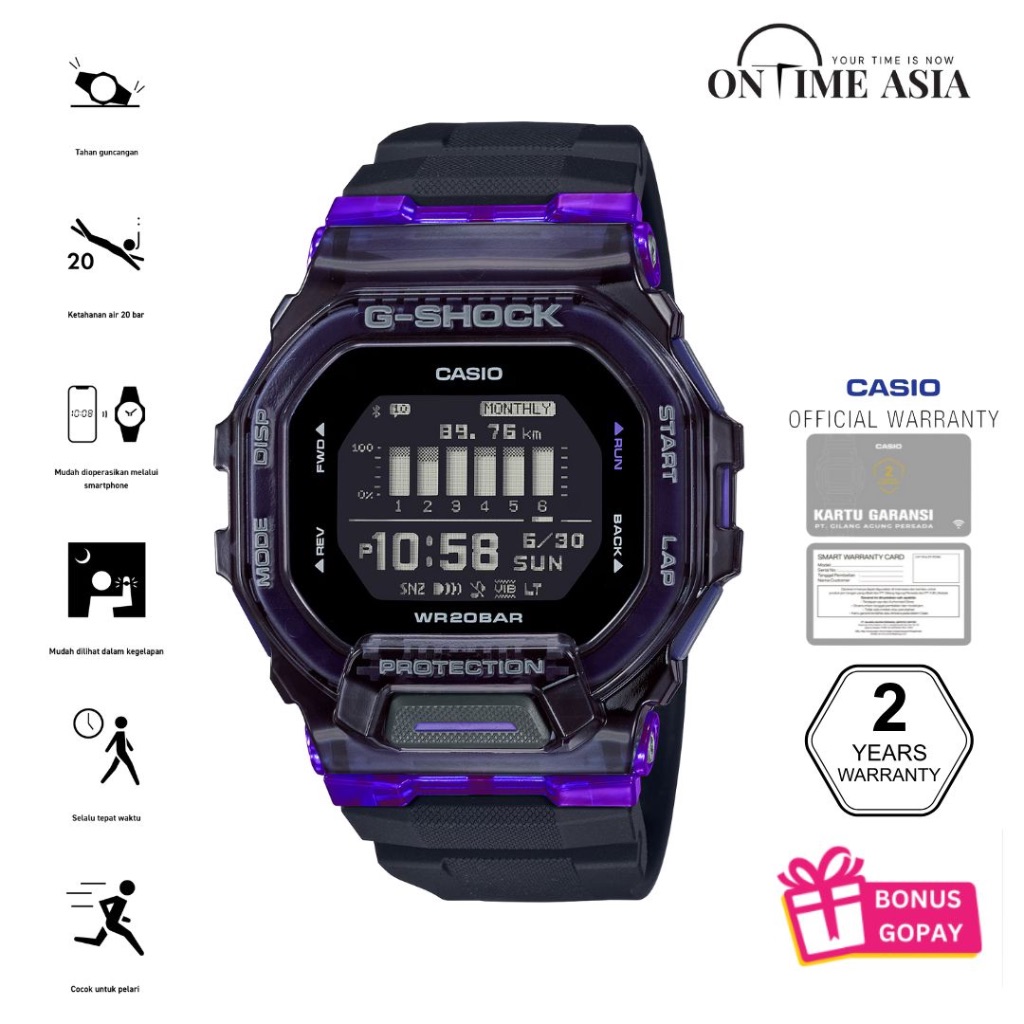 Casio G-Shock GBD-200SM-1A6DR / GBD200SM-1A6 Original & Garansi