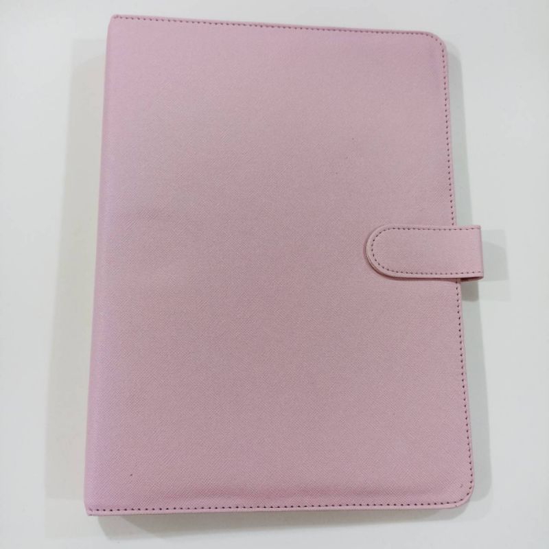 

[Free Sticker Deco] Binder B5 Warna Soft Pink/ Buku Agenda Bahan Kulit Untuk Kantor Kuliah/ Notebook 26 Ring/ Buku Tulis Catatan Sekolah Tugas